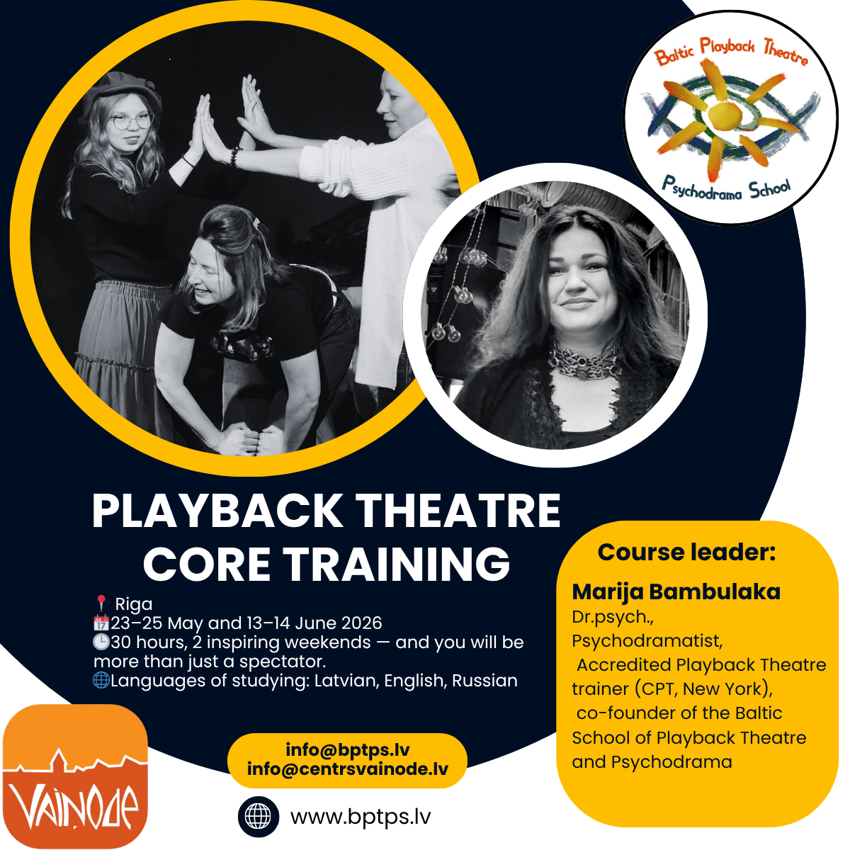 2026 Playback Theatre 2nd Core Training in Riga ENG