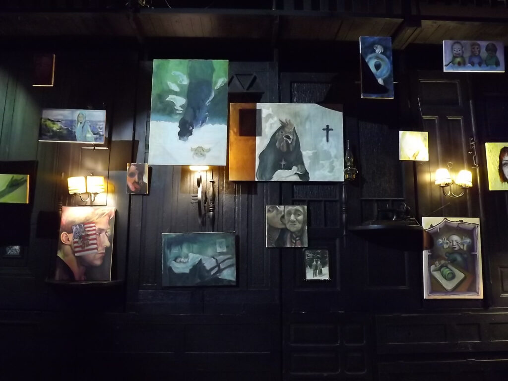 Expressive figurative paintings by the Apmale-93 youth art movement at GALVA-fest in Liepāja